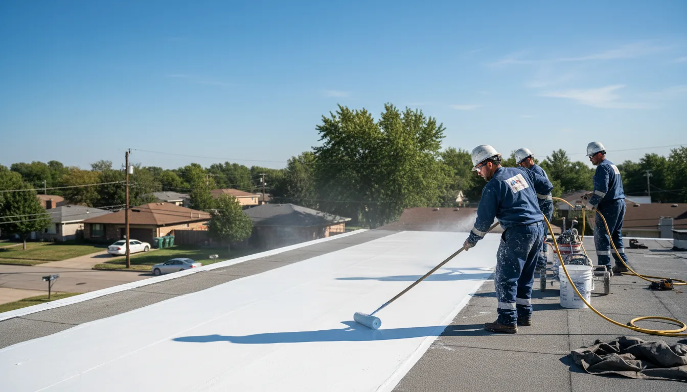 Commercial roof coating in Ramsey, IL near me